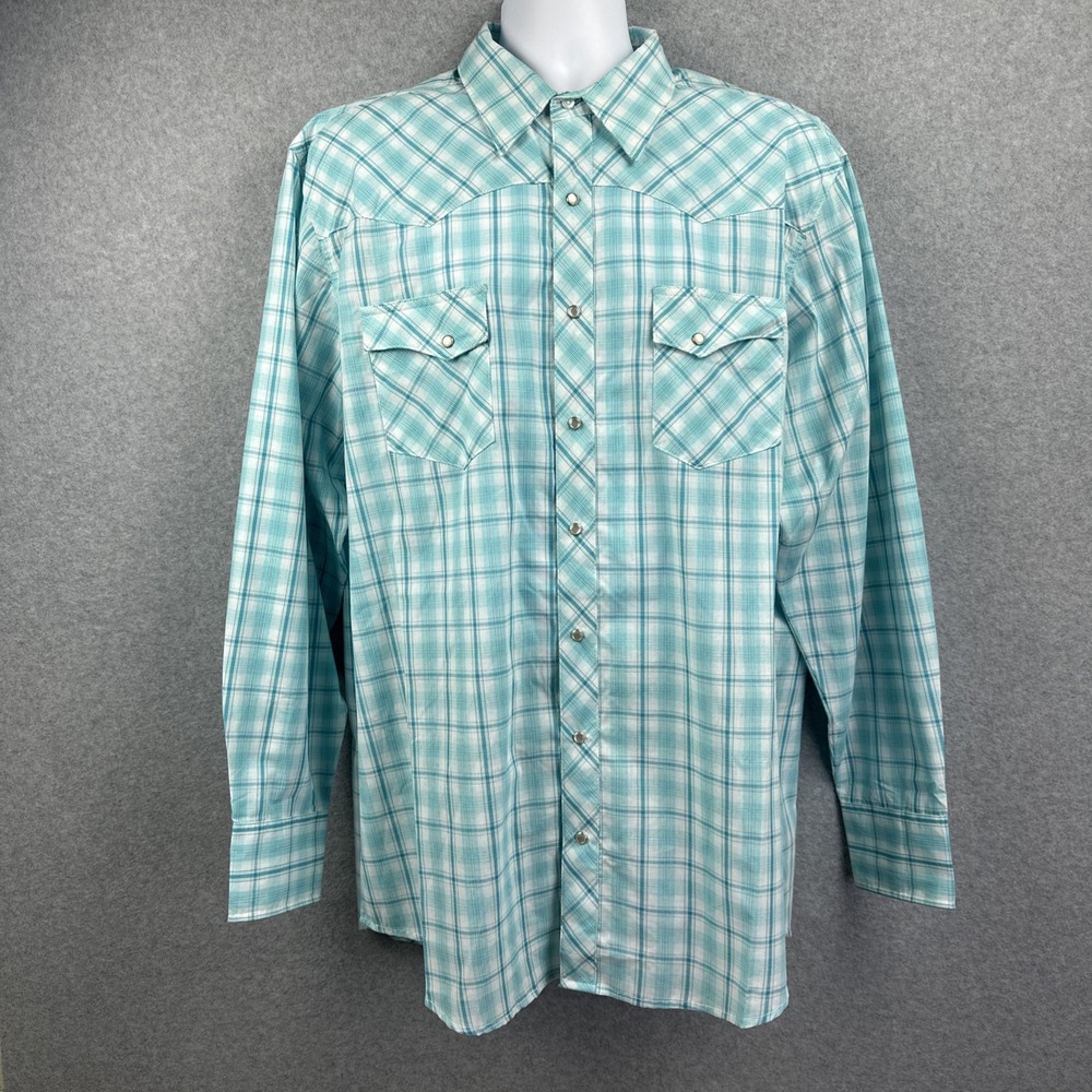 Wrangler Wrancher Men's Snap Up‎ Shirt Size XLT